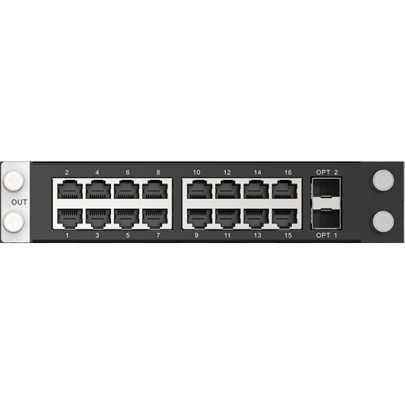 TARJETA DE SALIDA SERIE H 16xRJ45 + 2xOPT